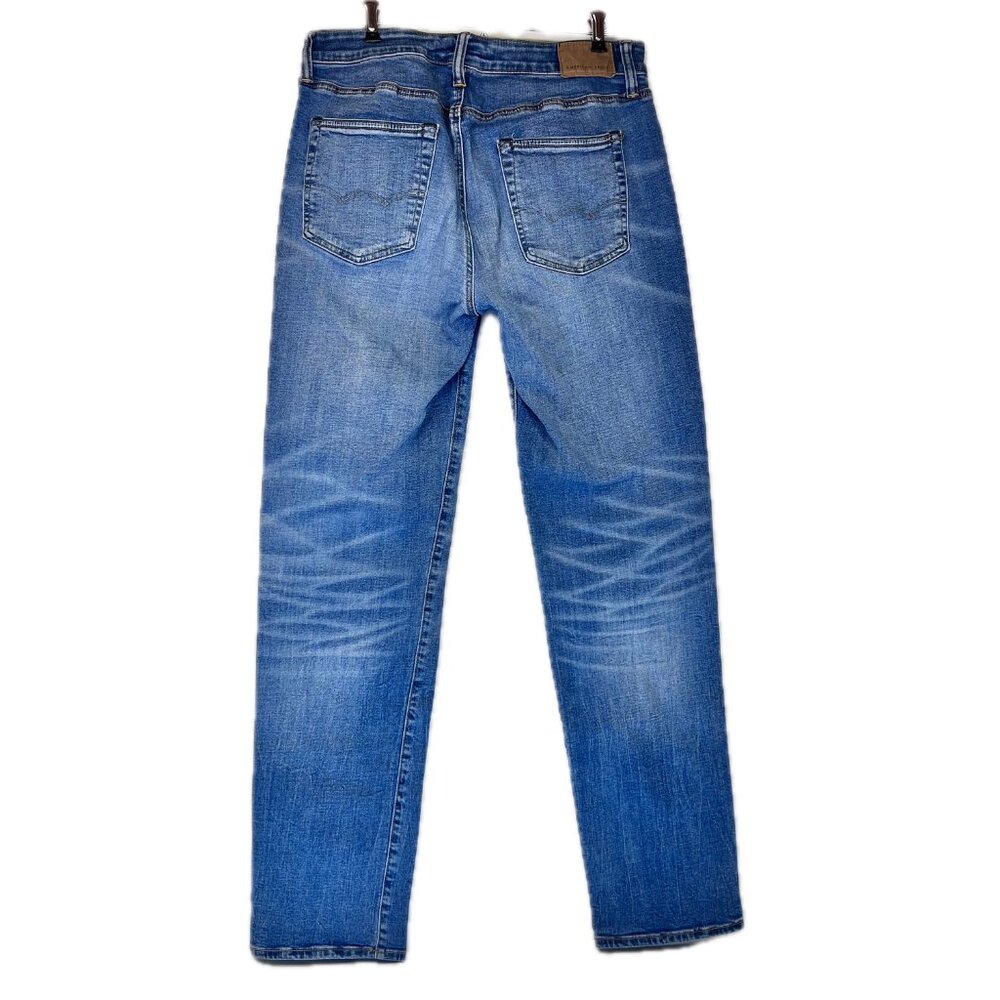 AE American Eagle Jeans Mens 32x36 Airflex+ Athletic Straight Faded Blue Denim - Picture 4 of 9